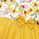 Yellow Tulle Patchwork Toddler Girls Swing Dress childrensterritory