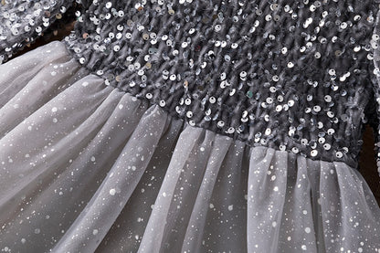 Long Sleeve Sequin Party Dress/Gown for Kids Girls childrensterritory