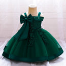 Baby Girls Bow Lace Flower Wedding/Party Gown childrensterritory