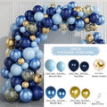 Blue Gold Balloons Garland Kit For Party Decoration childrensterritory