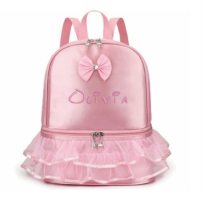 Little Girls Ballerina Dance Backpack with Shoe Compartment childrensterritory