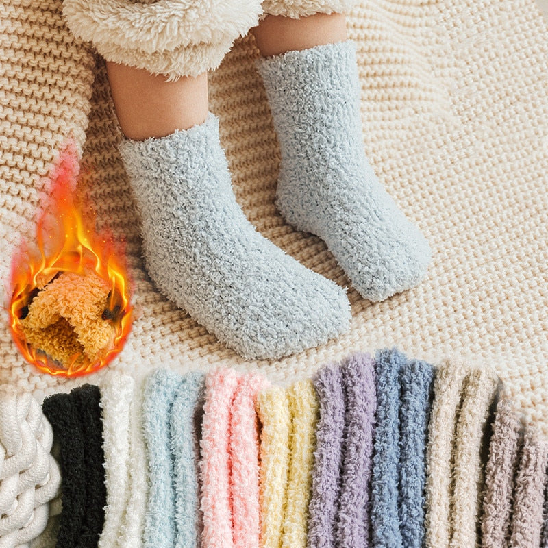 Coral Fleece Thick Newborn/Kids Socks Leg Warmers childrensterritory