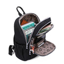Girl's Shoulder Backpack with Small USB Charge and Monkey Chain childrensterritory