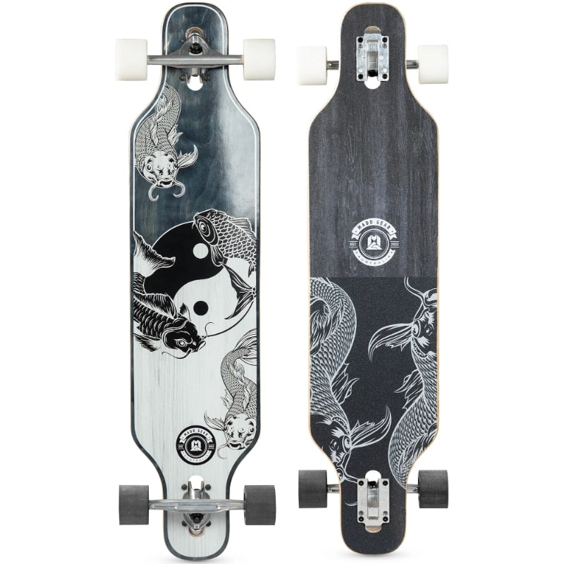 Maple Deck Black White Skateboard 70mm Wheels childrensterritory