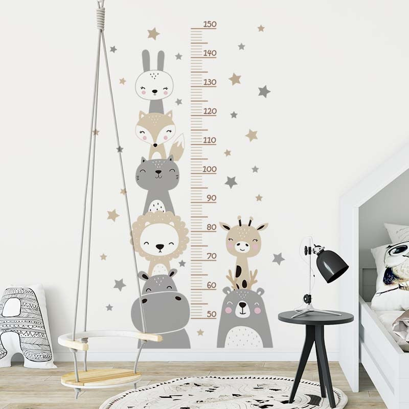 Height Ruler &amp; Cartoon Wall Decals for Kids Room childrensterritory