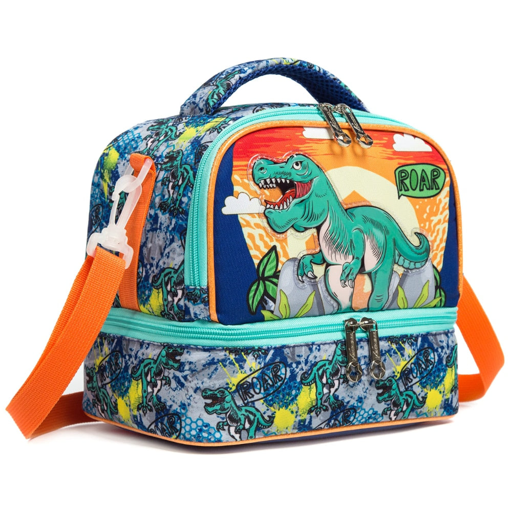 Waterproof Kids Dinosaur Unicorn Insulated Lunch Bag childrensterritory