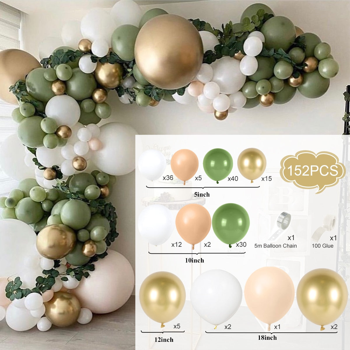 Balloon Garland Arch Kit For Baby Shower/Party Decor childrensterritory