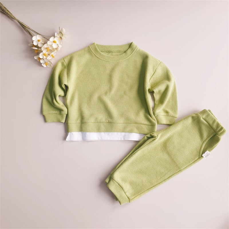 Toddler Girls 2Pcs Round Neck Casual Sportswear childrensterritory
