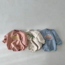 Dinosaur Print Baby Fleece Bodysuits | One-piece childrensterritory