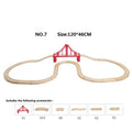 Wood Train Track Railway Toy Set for Kids childrensterritory