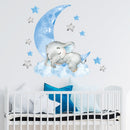 Elephant Sleeping on Moon Wall Decals for Baby Room childrensterritory
