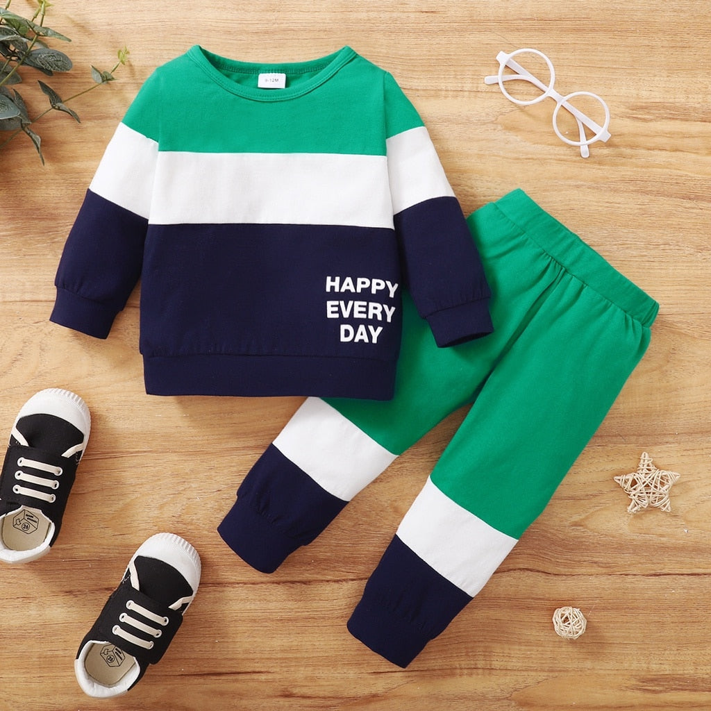 Baby Boy 2PCS Printed Casual Autumn Clothing Set childrensterritory