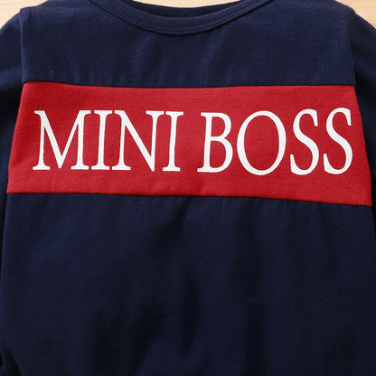 Baby Boy "Mini Boss" Letter Print 2PCs Clothes childrensterritory