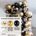 Party Decoration Black Gold Balloon Garland Arch childrensterritory