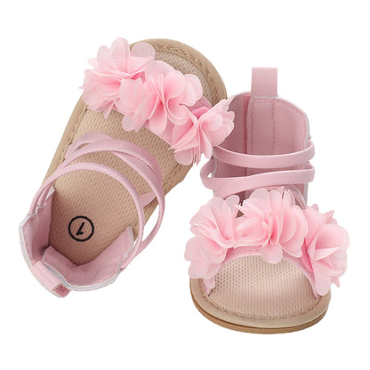 Baby Girls Flower Patchwork Soft Sole Shoes childrensterritory