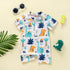 Cartoon Dinosaur Printed Baby/Kids Boys Zipper Swimsuit childrensterritory