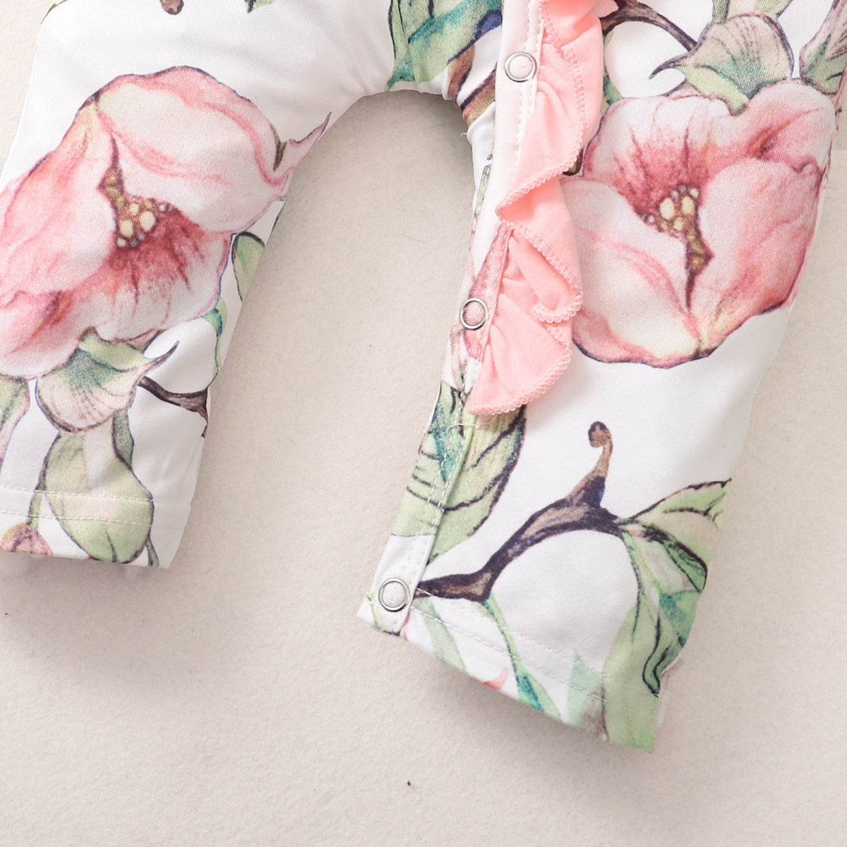 Baby Girl Floral Bodysuit with Bow-knot Headband childrensterritory