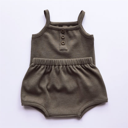 Baby/Toddler Summer Solid Clothes Sets childrensterritory