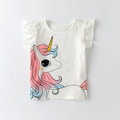 Short Sleeves Unicorn Tees/Tops for Kids Boys/Girls childrensterritory