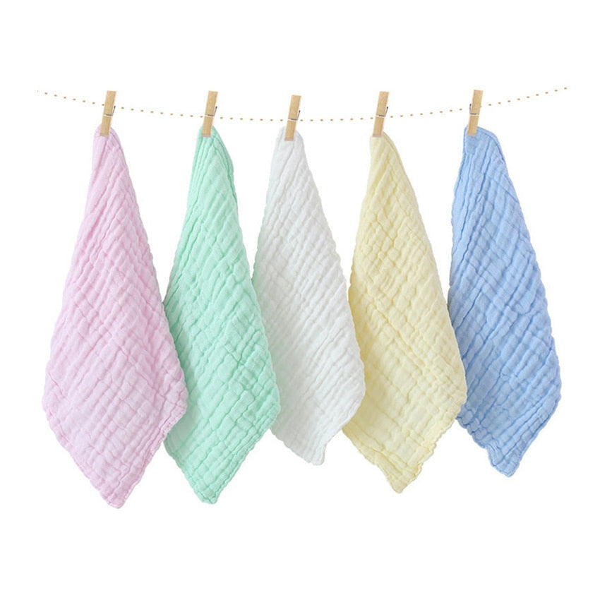 Baby Soft Cotton Bath Towel &amp; Handkerchief 5PCS/Lot childrensterritory