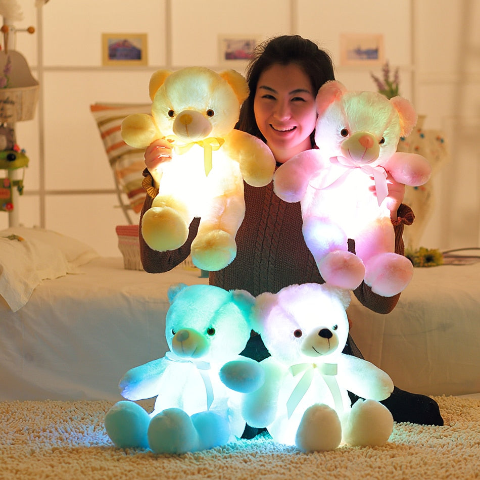 Colorful Glowing Teddy Bear Stuffed Toys for Kids childrensterritory