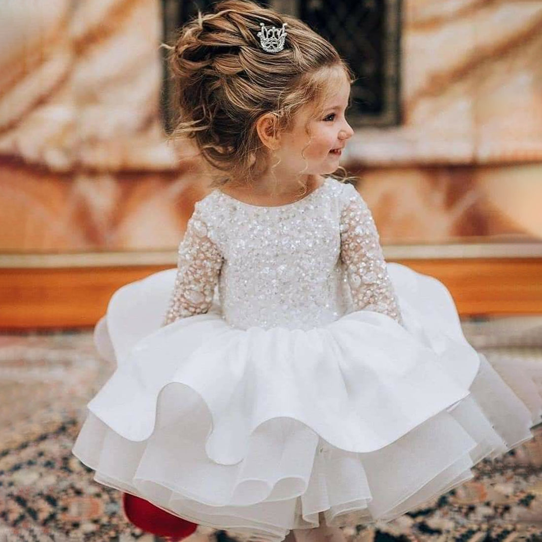 Sequined Birthday Wedding Party Dresses for Little Girls childrensterritory