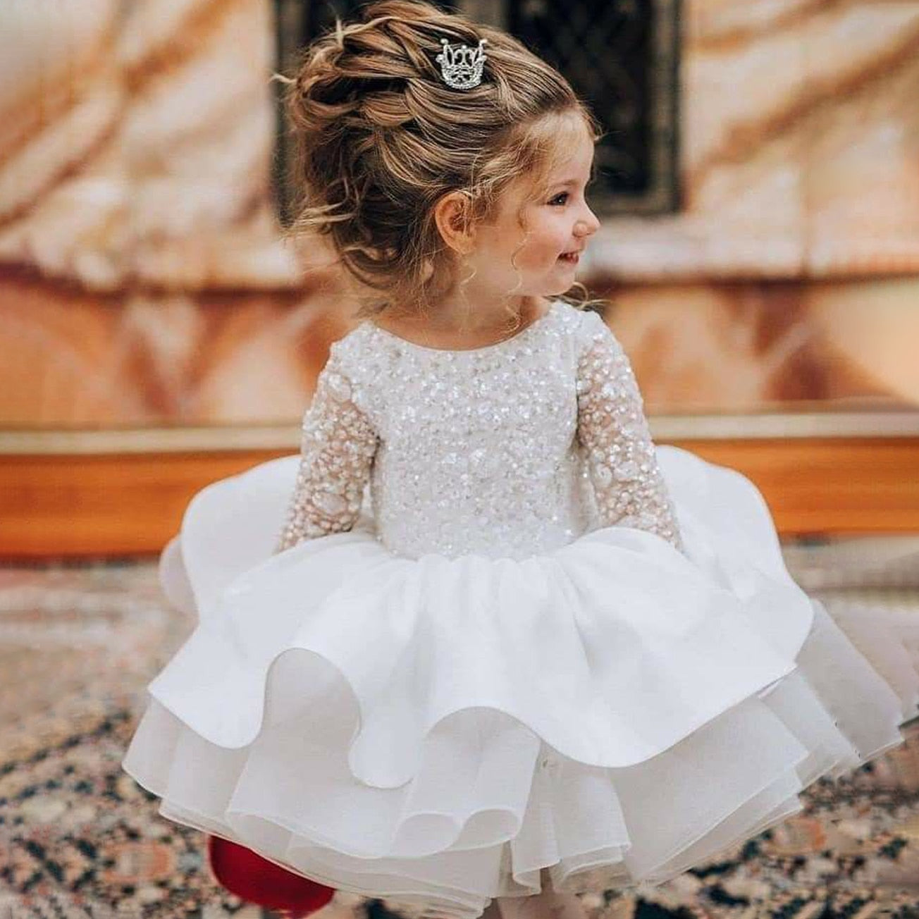 Sequined Birthday Wedding Party Dresses for Little Girls childrensterritory