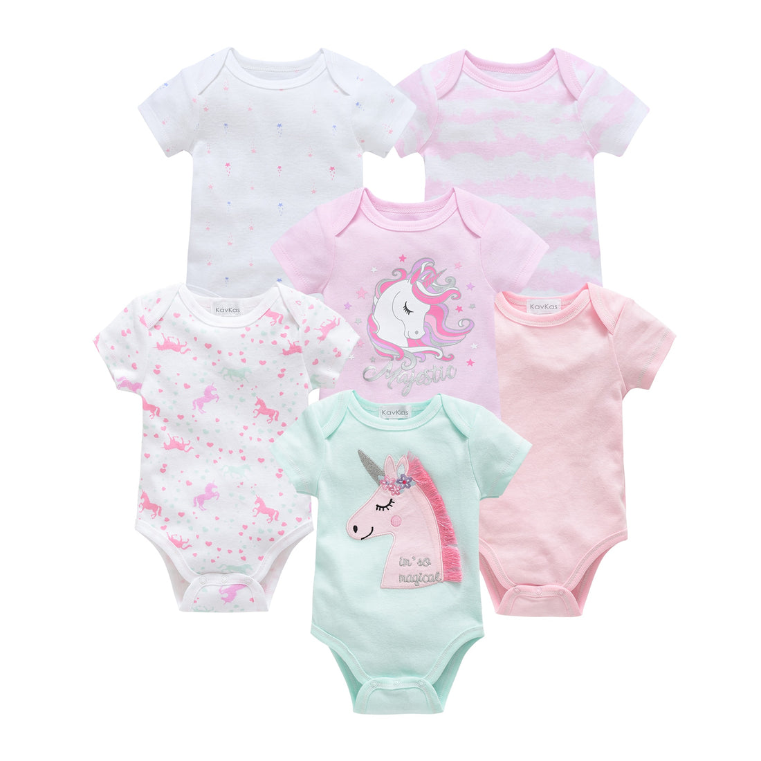 Cotton Short Sleeve Baby Unisex Cartoon Bodysuits childrensterritory