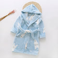 Kids Cartoon Printed Hooded Flannel Bathrobe childrensterritory