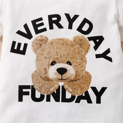 Newborn Baby Cartoon Print Summer Romper &amp; Hat childrensterritory