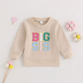 Toddler Girl Letter Print Long Sleeves Pullover Top childrensterritory