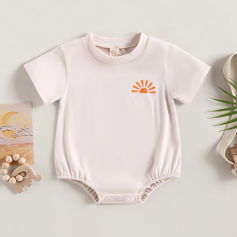 Baby O Neck Sun Print Summer Bodysuit childrensterritory