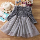 Long Sleeve Sequin Party Dress/Gown for Kids Girls childrensterritory