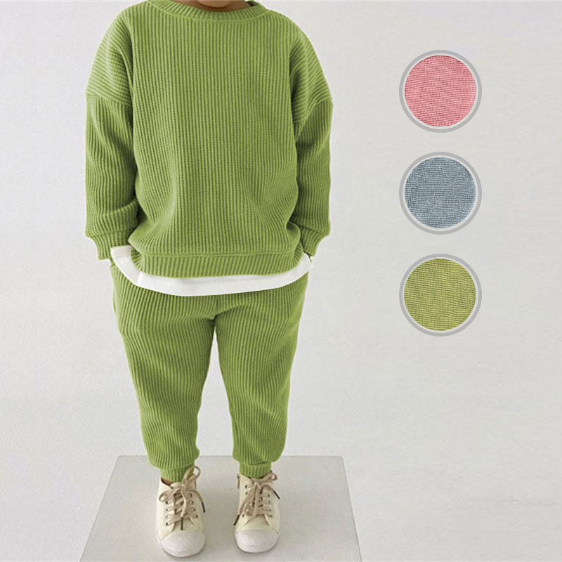 Toddler Girls 2Pcs Round Neck Casual Sportswear childrensterritory
