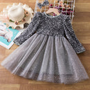 Long Sleeve Sequin Party Dress/Gown for Kids Girls childrensterritory