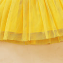 Yellow Tulle Patchwork Toddler Girls Swing Dress childrensterritory