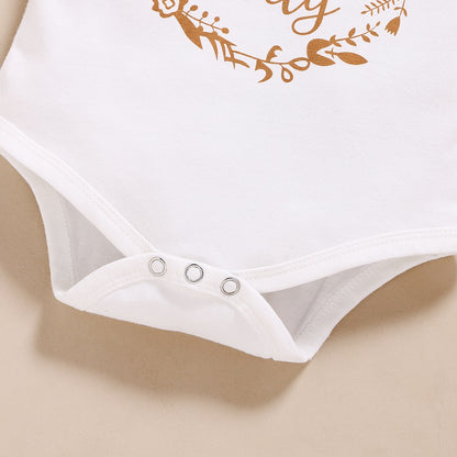 Baby Girls 3Pcs Casual Letter Print Summer Outfit childrensterritory