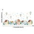 Watercolor Cartoon Hot Air Balloon Wall Decals for Kids&