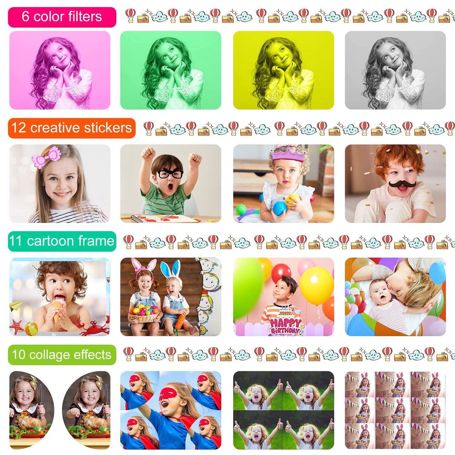 Cartoon Fox Design 40MP HD Camera Toys for Kids childrensterritory