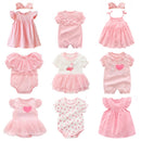 Baby Girl Pink Princess Clothing Sets for Birthday Party childrensterritory