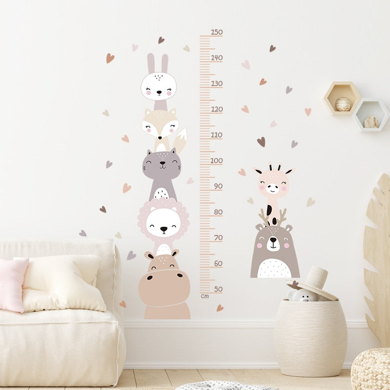 Boho Style Baby/Kids Room Cartoon Animal Wall Decals childrensterritory