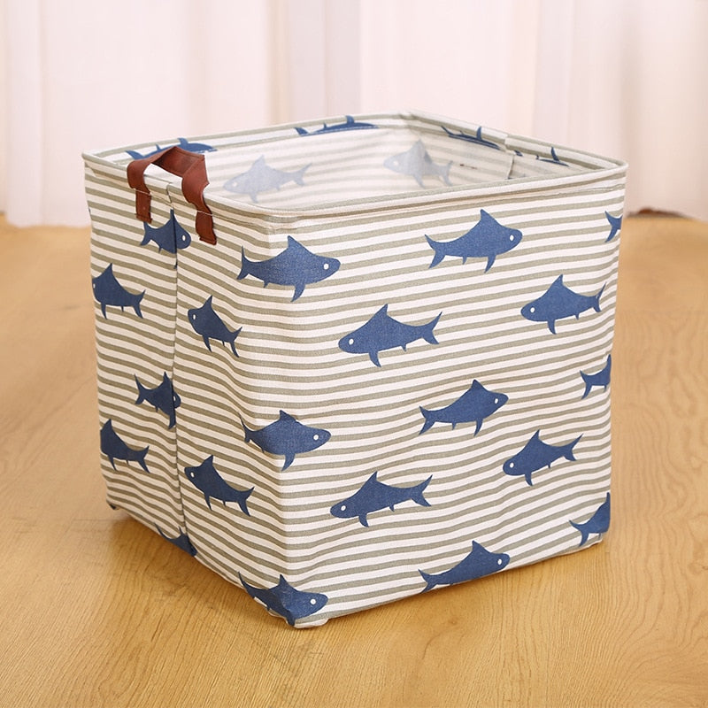 Cartoon Animal Print Cube Folding Storage Boxes childrensterritory