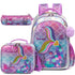 Sequin Mermaid Design Backpack with Lunch Box Set for Kids childrensterritory