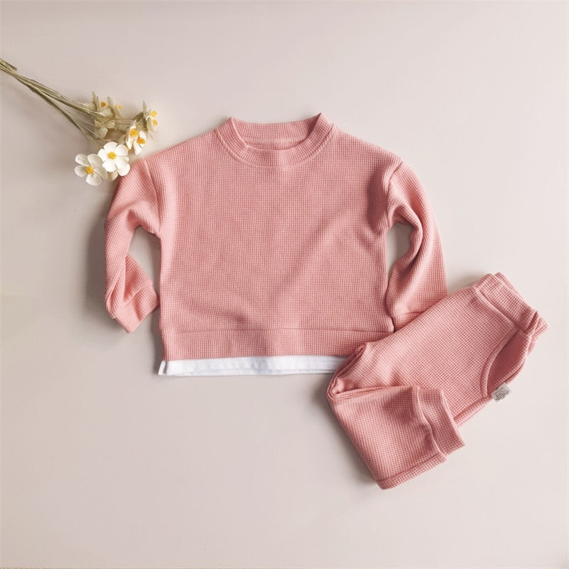 Toddler Girls 2Pcs Round Neck Casual Sportswear childrensterritory