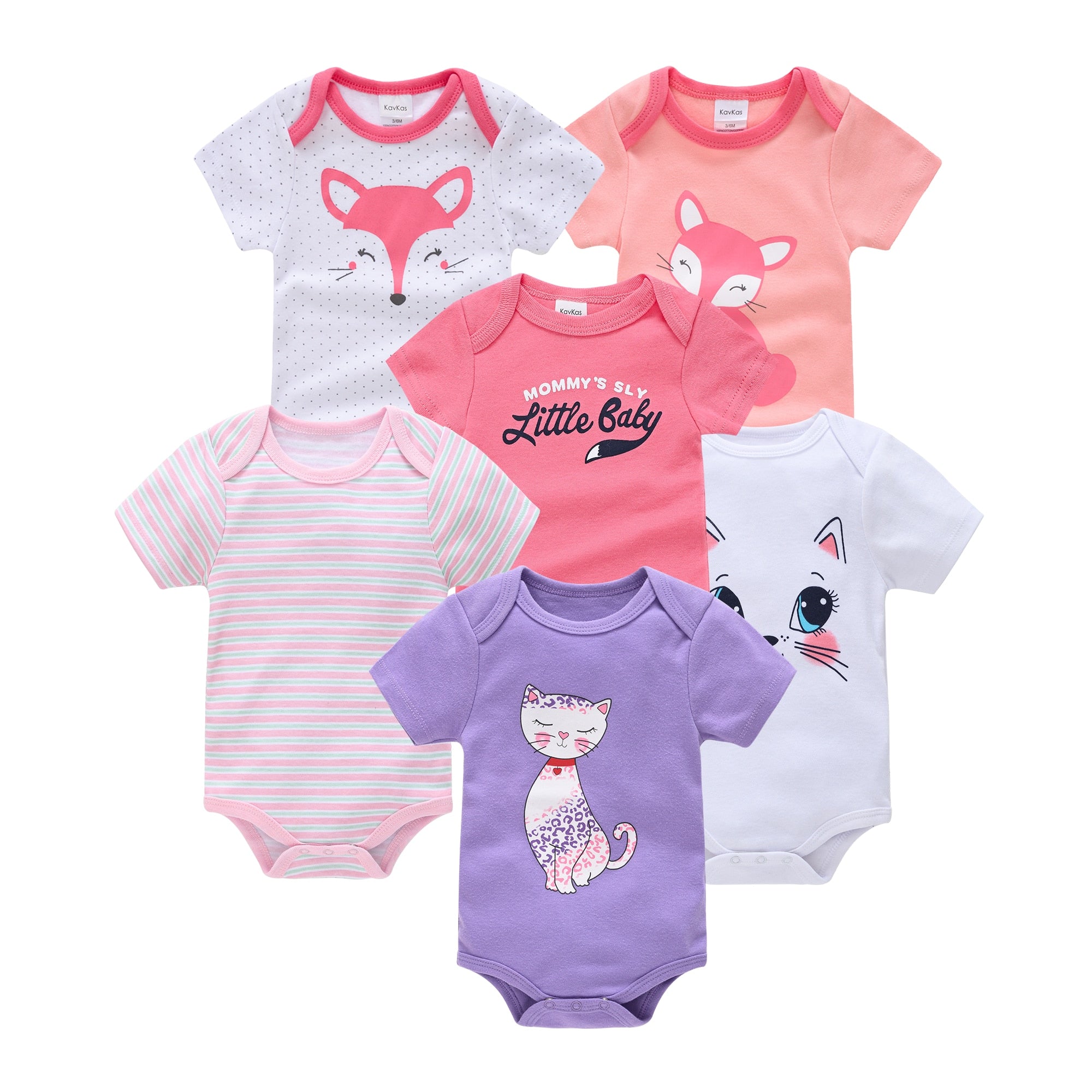 Cotton Short Sleeve Baby Unisex Cartoon Bodysuits childrensterritory