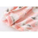 Kids Cartoon Printed Hooded Flannel Bathrobe childrensterritory