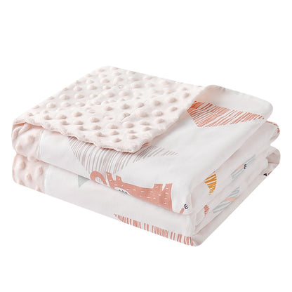 Cute Print Plush Dot Baby Swaddle/Blanket 100x80cm childrensterritory