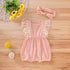 2Pcs Lace Sleeves Baby Girl Bodysuit with Headband childrensterritory