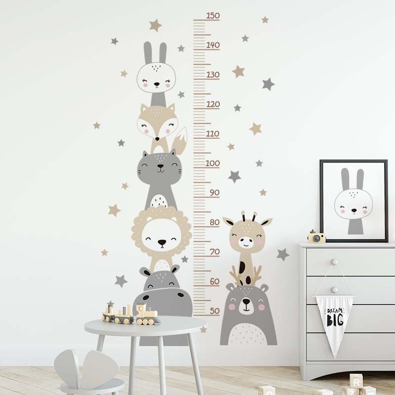 Height Ruler &amp; Cartoon Wall Decals for Kids Room childrensterritory