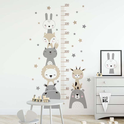 Height Ruler &amp; Cartoon Wall Decals for Kids Room childrensterritory